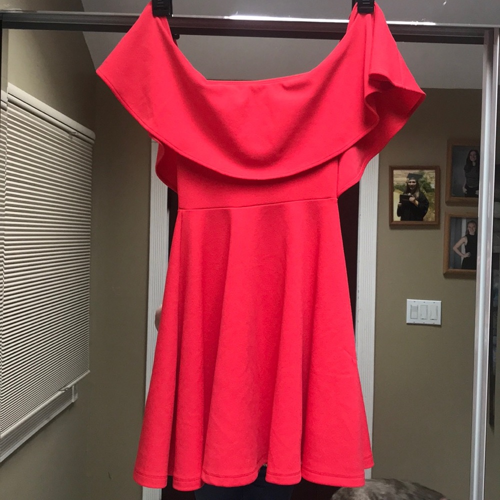 Coral colored dress